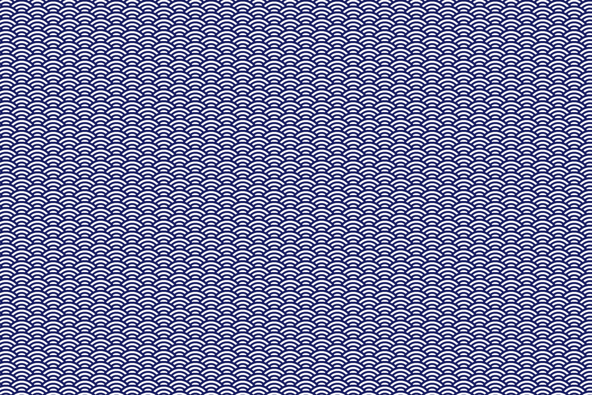 フリー素材 和柄 青海波のパターン ねっこのえくり