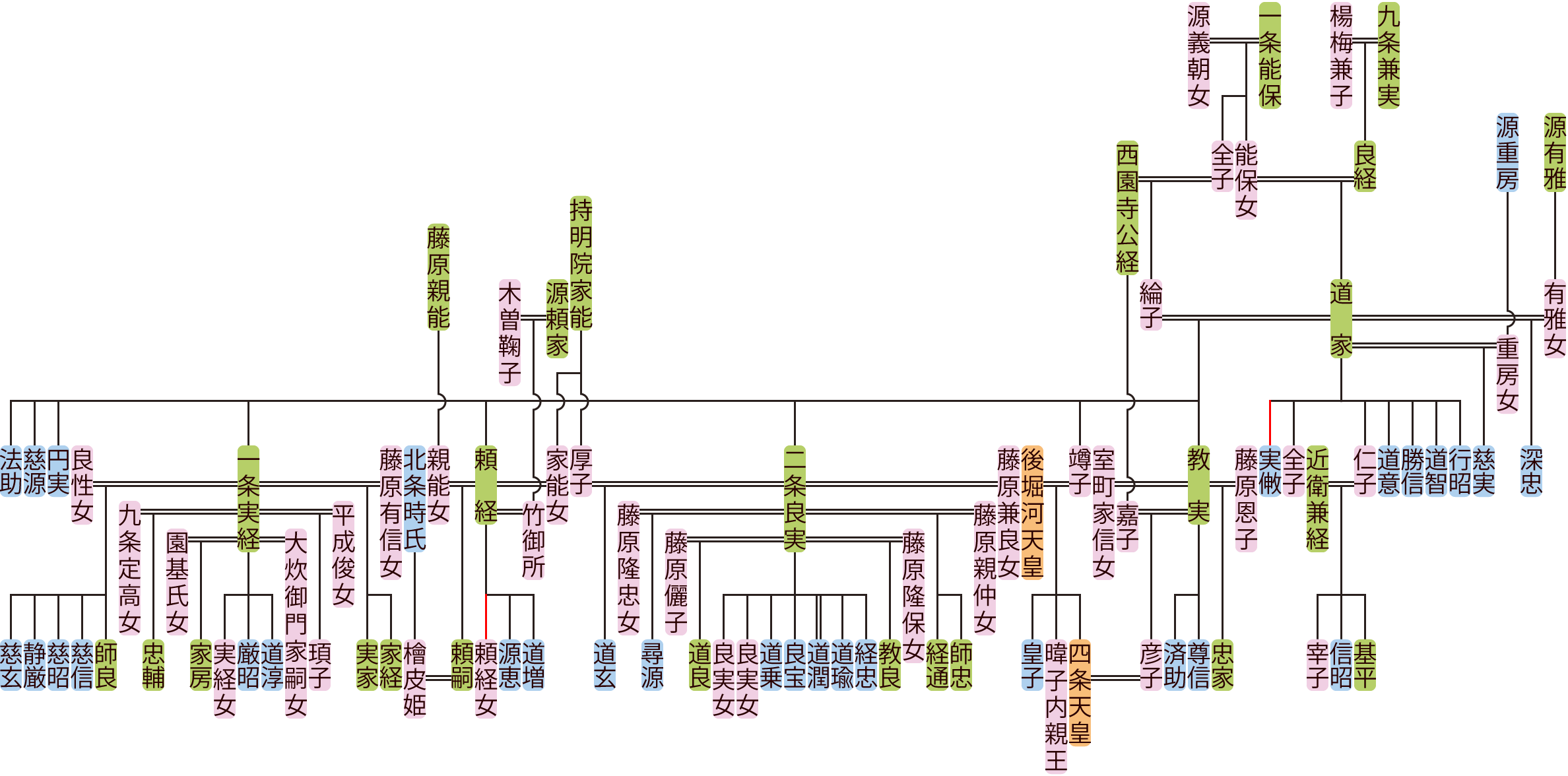 九条道家の系図