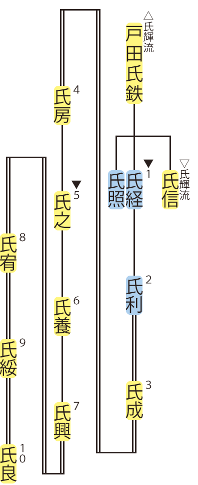 戸田氏・氏経流の略系図
