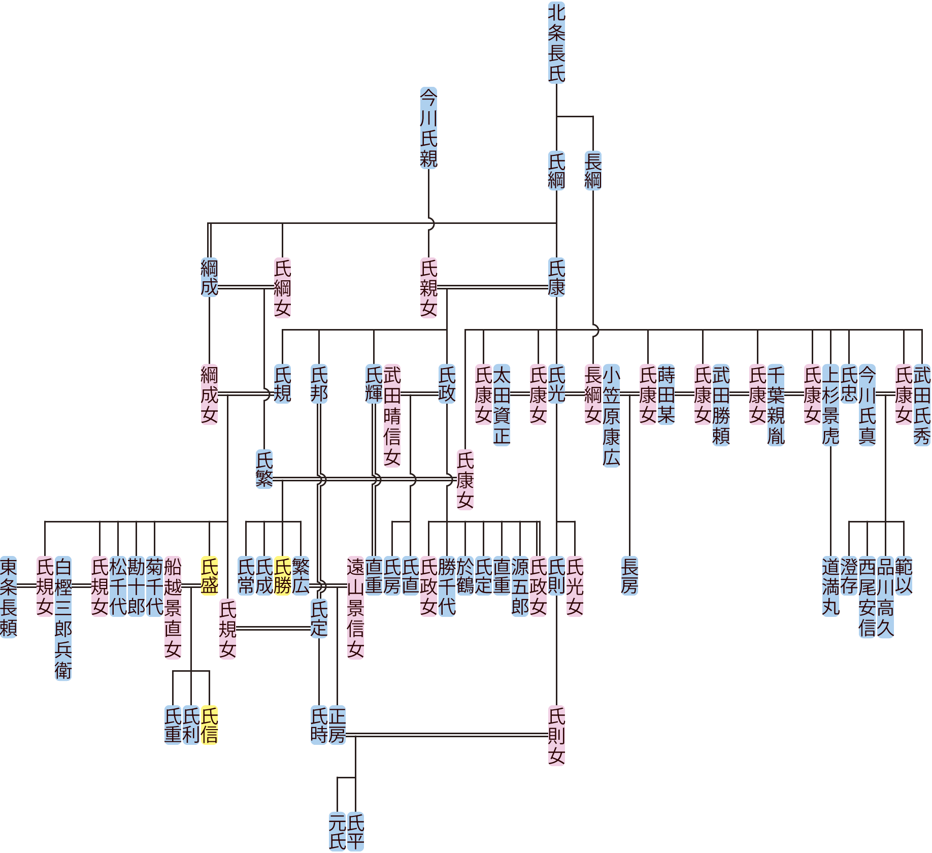 北条氏康の系図