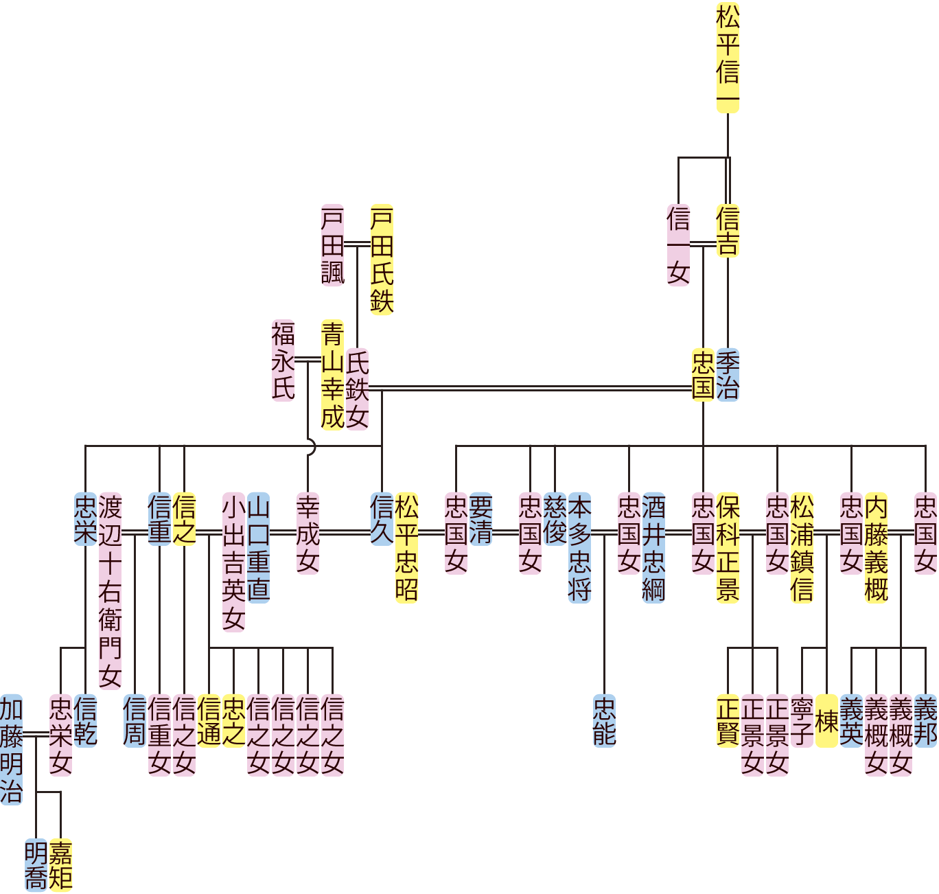 松平忠国の系図
